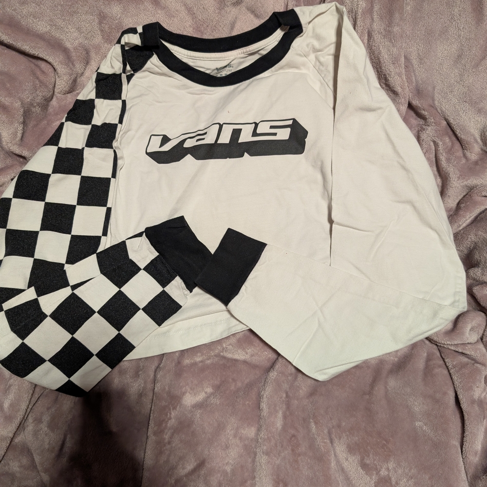 Vans Women's Monochrome Checkered Crop Top